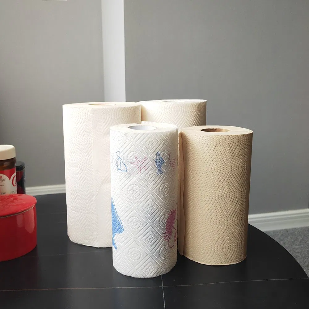 Cleaning Oil Absorption Hygienic Embossed Kitchen Towel Roll