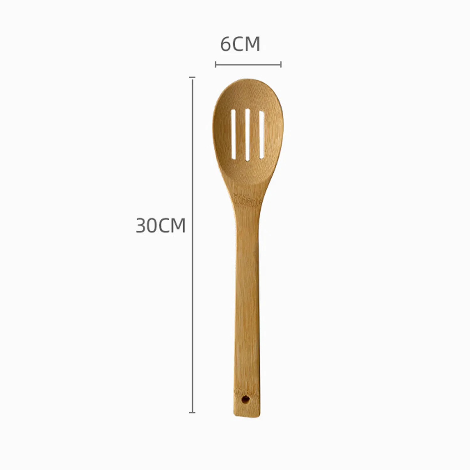 Eco-Friendly Natural Bamboo Spatulas Wooden Cooking Utensils with Laser Pattern