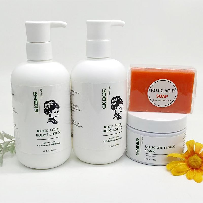 Kojic Acid Body Lotion Soap Anti-Acne Kin Care Set for Women