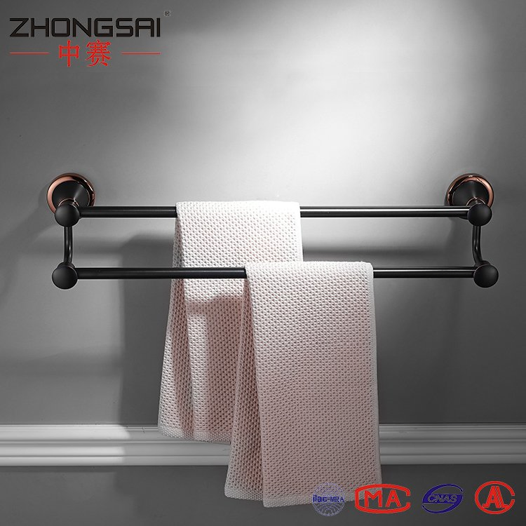 Bathroom Towel Rail Rose Gold Antique Black Dual Bath Towel Rack