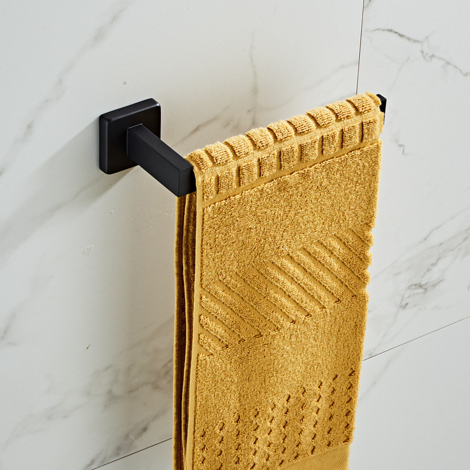 Thicken SUS304 Stainless Steel Towel Bar for Bathroom, Bathroom Accessories Towel Rod Heavy Duty Wall Mounted Towel Holder Square Base Bath Towel Rack