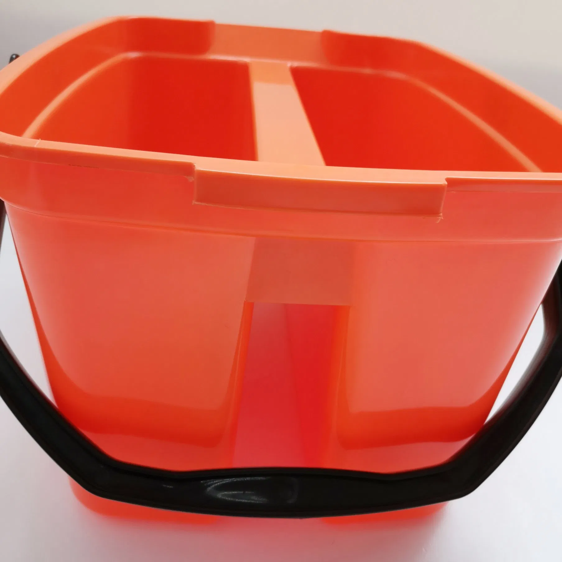Commercial Products 10L Brute Heavy Duty, Corrosive-Resistant, Sqaure Dual Bucket for Hotels, Hospitals