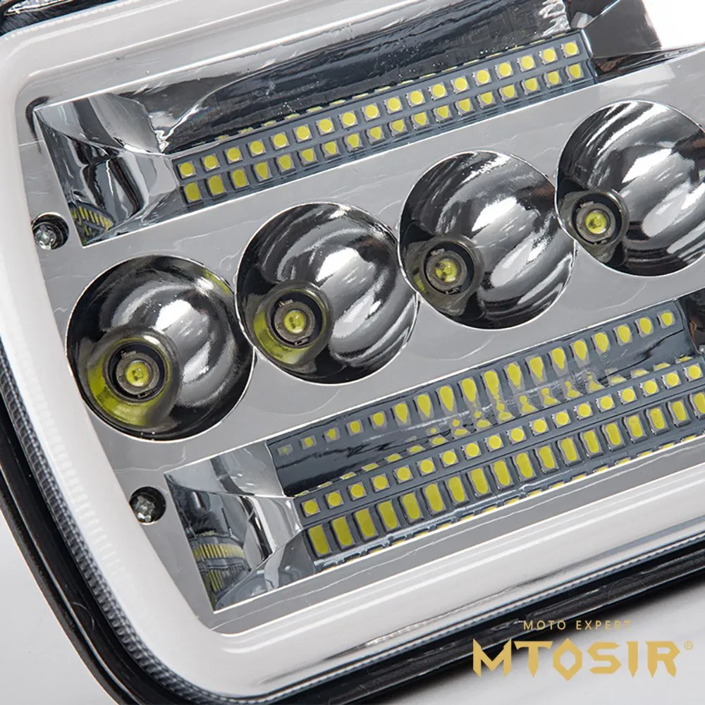 Universal Motorcycle 7x5 Inch LED Square Headlight