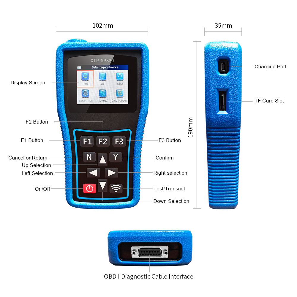 Диагностический инструмент OBD 315/433 МГц для автомобиля