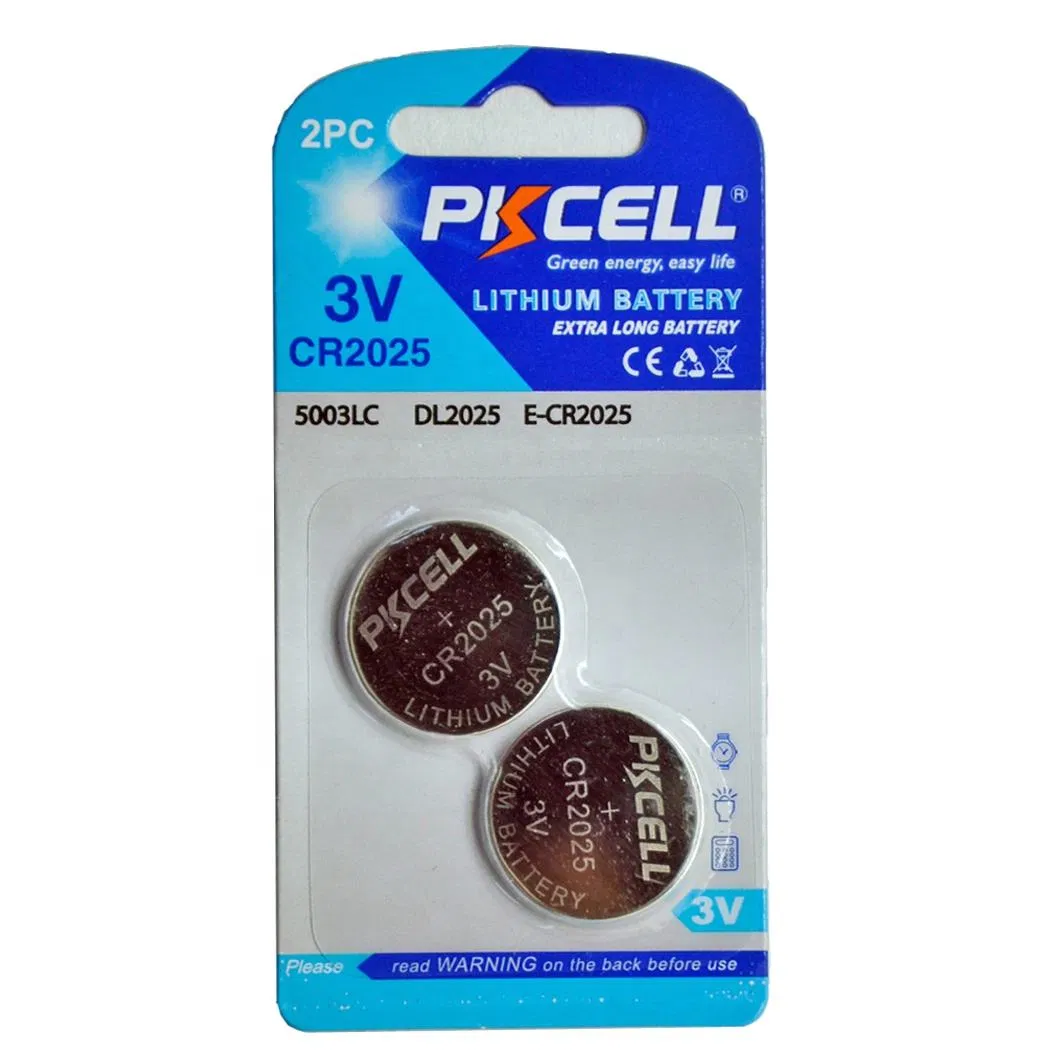 Cheap Wholesale Cr2025 3V 150mAh Battery Small Inexpensive Lithium Coin Bateria 2 Pack