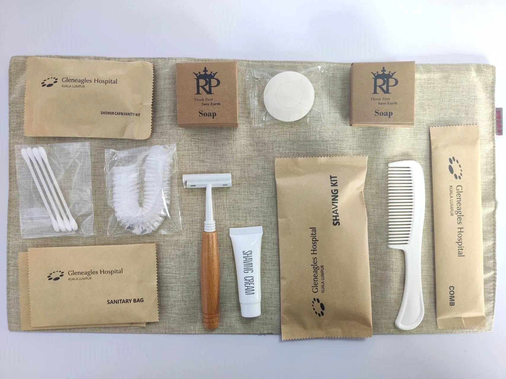 Biodegradable Eco Friendly Disposable Hotel Guest Amenities with Customized Loge