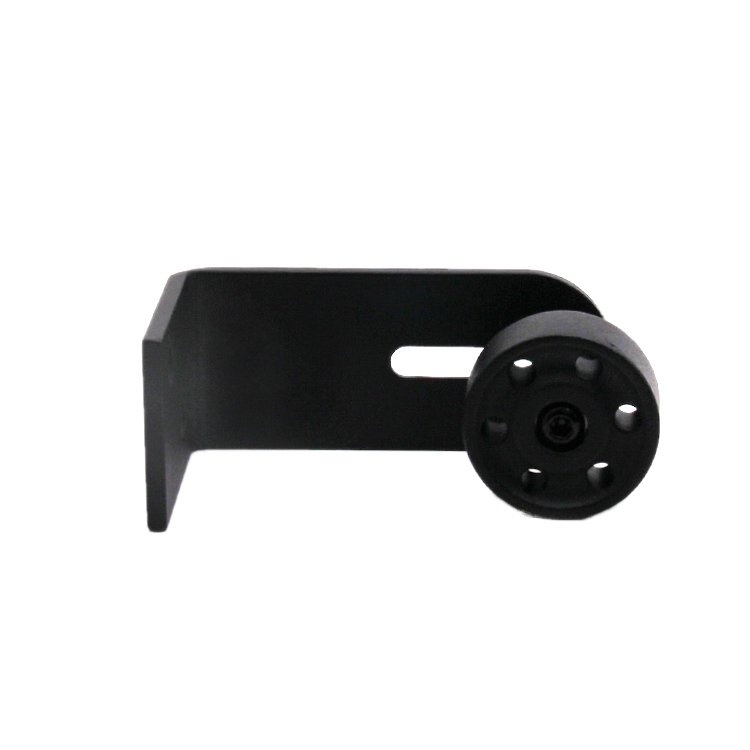 Black Barn Door Bottom Floor Guide Adjustable Roller Powder Coated Stay Roller