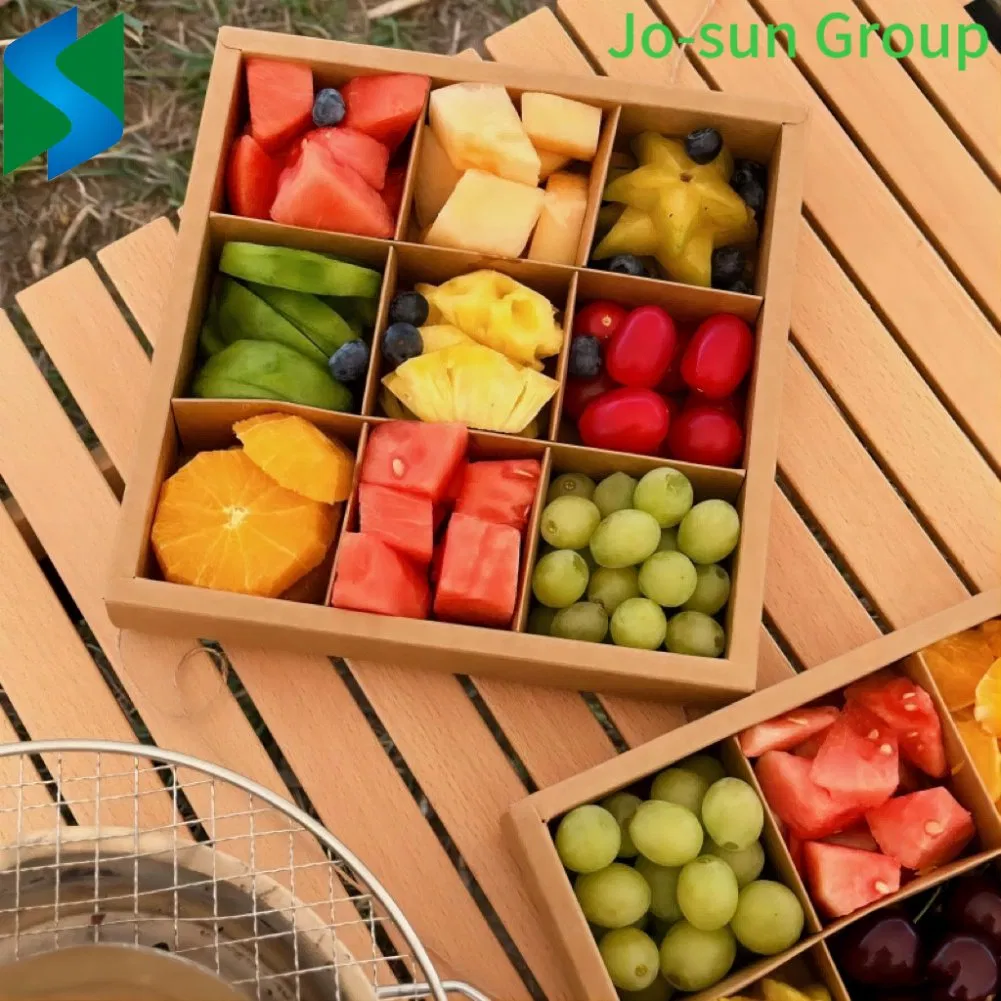 Kraft Paper Fruit Packing Box Picnic Platter Dessert Cake Packing Box