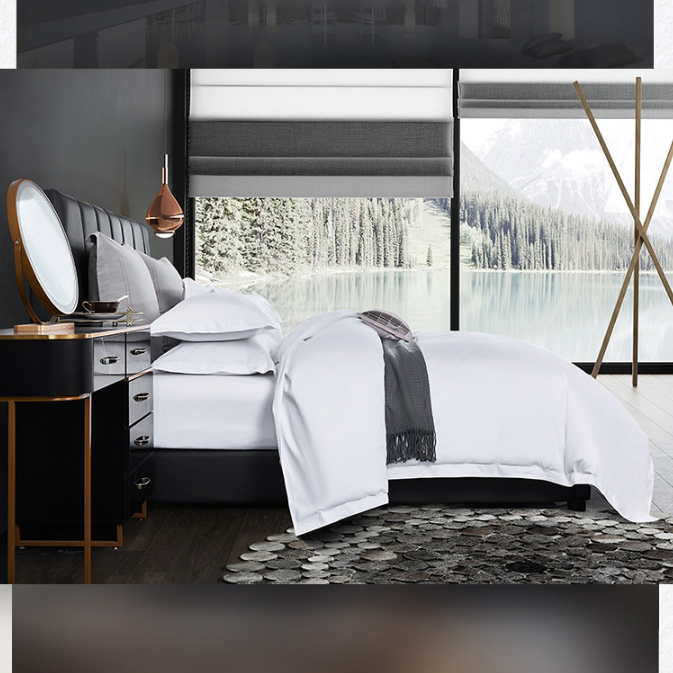 5 Star Hotel Bed Sheet Cotton Duvet Cover White Hotel Bedding Set
