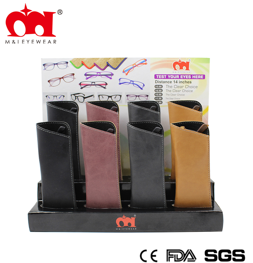 Stylish Plastic Reading Glasses with Matching Color Pouch (WRP902003)