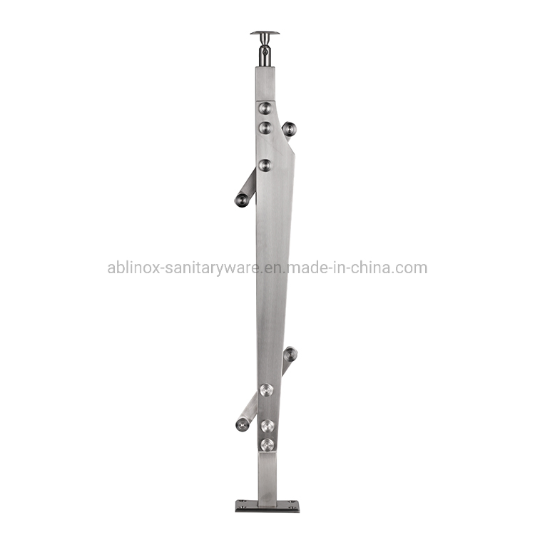 Modern Balcony Glass Railing Stainless Steel Glass Stair System Handrail Balustrade Post System Stair Pool Railing