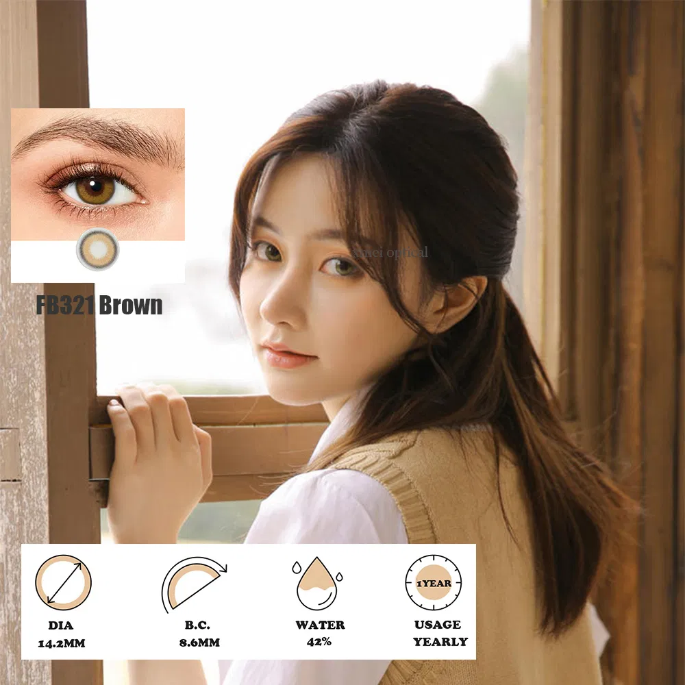 Asian Women Beauty Eye Colored Contact Lenses