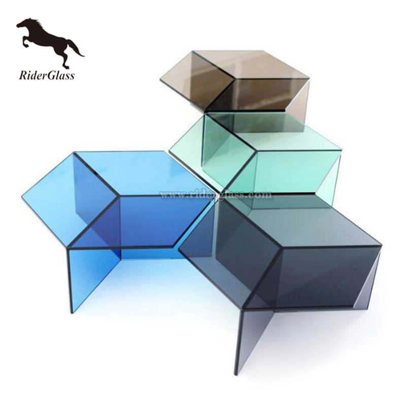 2-19mm Lake Ocean Dark Lake Blue Clear Float Glass 5mm