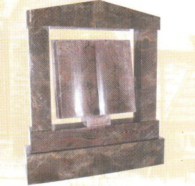 Natural stone aurora black red blue granite Tombstone for Memorial/Dead/cemetery/graveyard