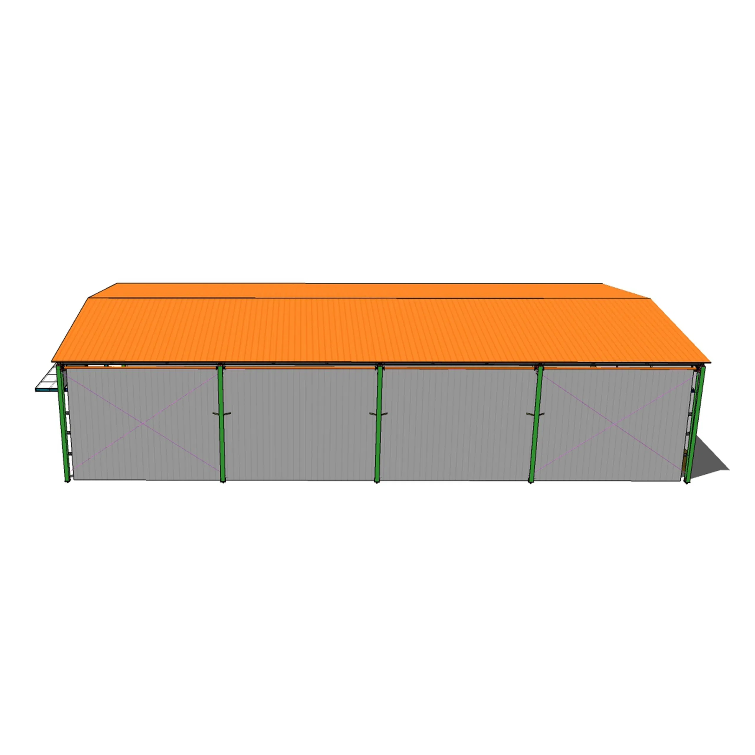 Heavy-Duty China Wholesale Customized ISO CE Steel Structure Building Material of Steel Structure Farm Warehouse Shed with Brick Wall