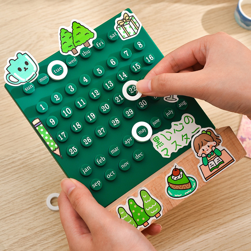 Handcrafted Circular Perpetual Calendar - DIY Desk Countdown Display