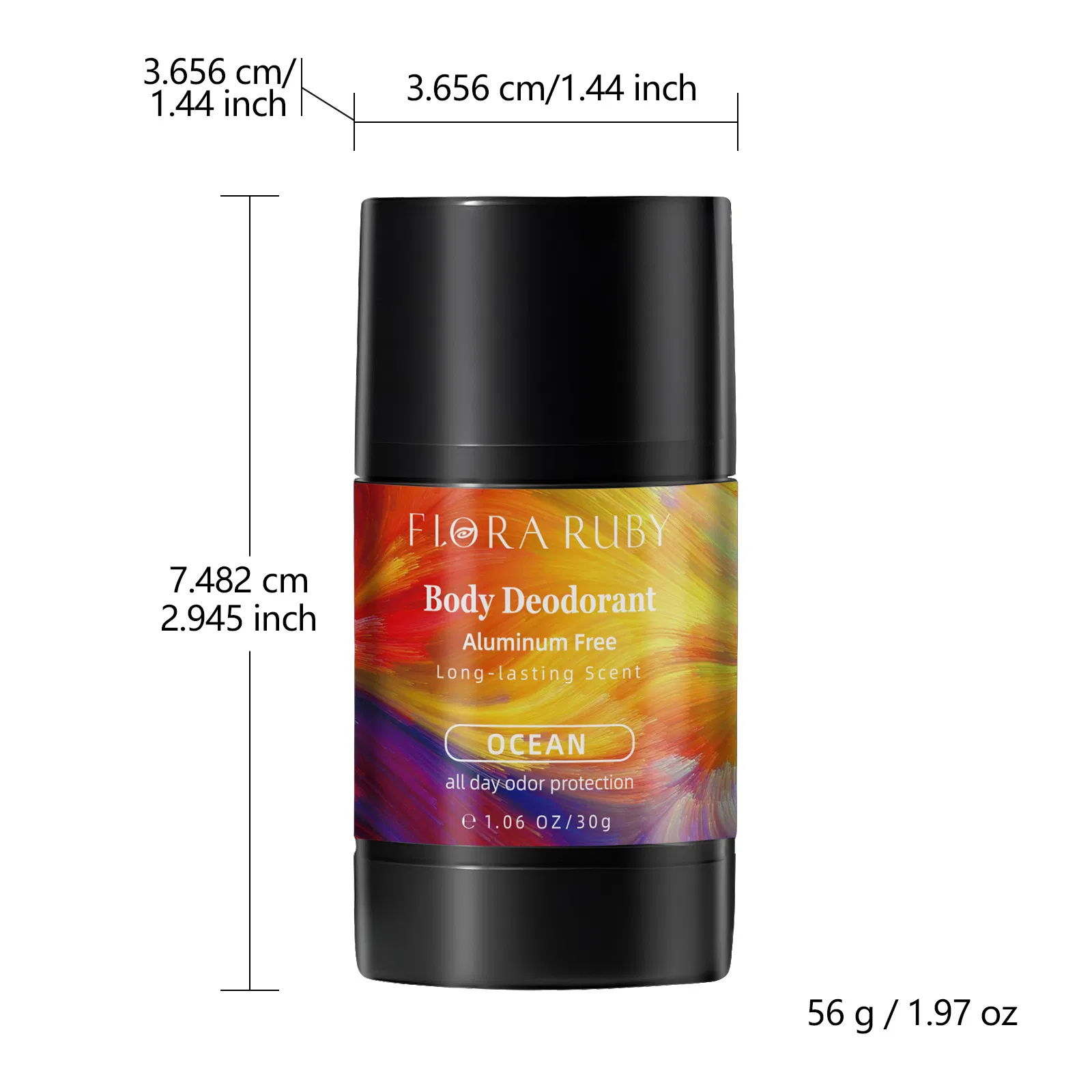 Hypoallergenic Portable Deodorant with Gentle Organic Pearl Beads