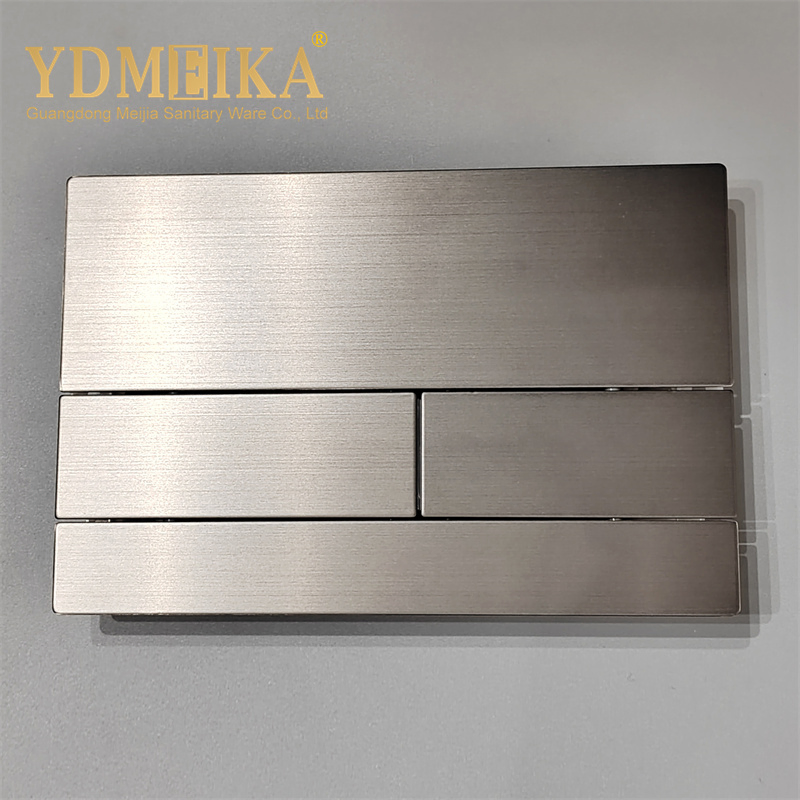 High Quality Water Tank Toilet Stainless Steel Dual Flush Button Gun Grey Color Square Concealed Cistern Flush Button Panel