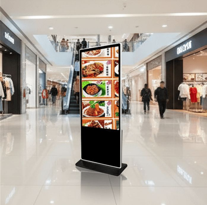 55-дюймовый сенсорный киоск для рекламы с 4G и Wi-Fi