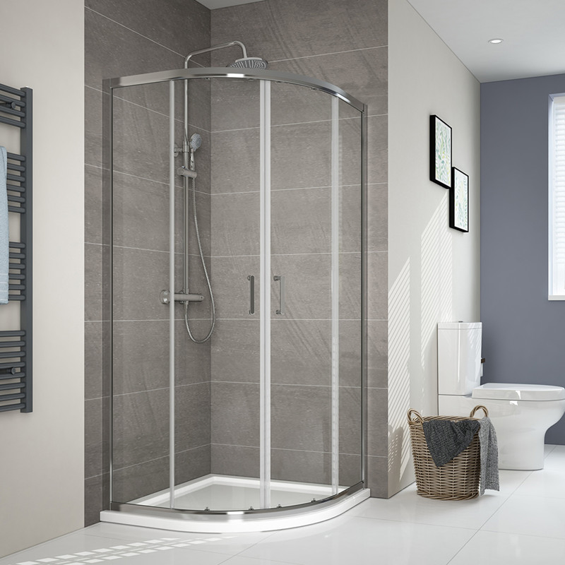 Shower Cabin Hot Selling Semi Round Size Tempered Glass