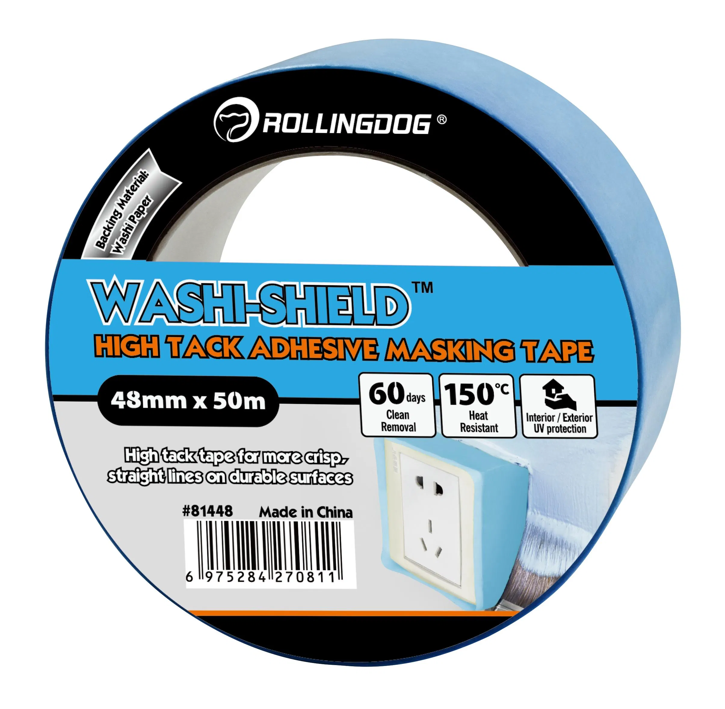 Rolingdog-PRO 81448 High Tack Adhesive Masking Tape 48mm