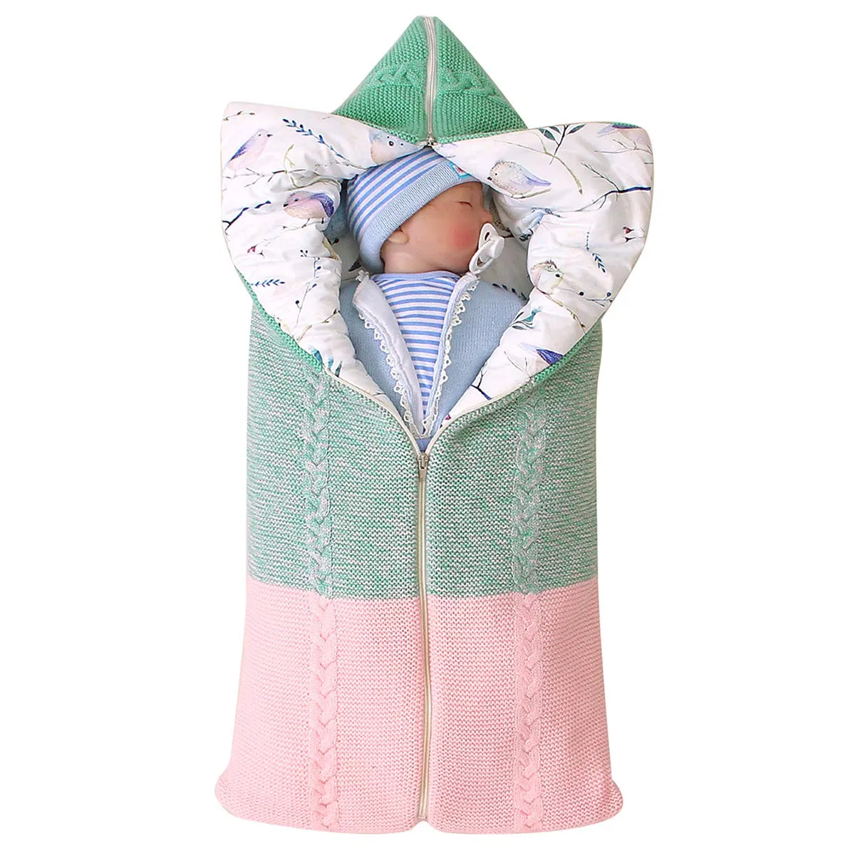 New Design Newborn Baby Swaddle Blanket Multifunction Stroller Wrap Sleeping Bunting Bag