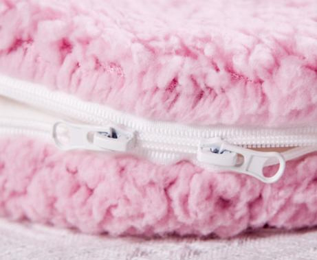 Pink Rabbit Fleece Lining Baby Stroller Footmuff