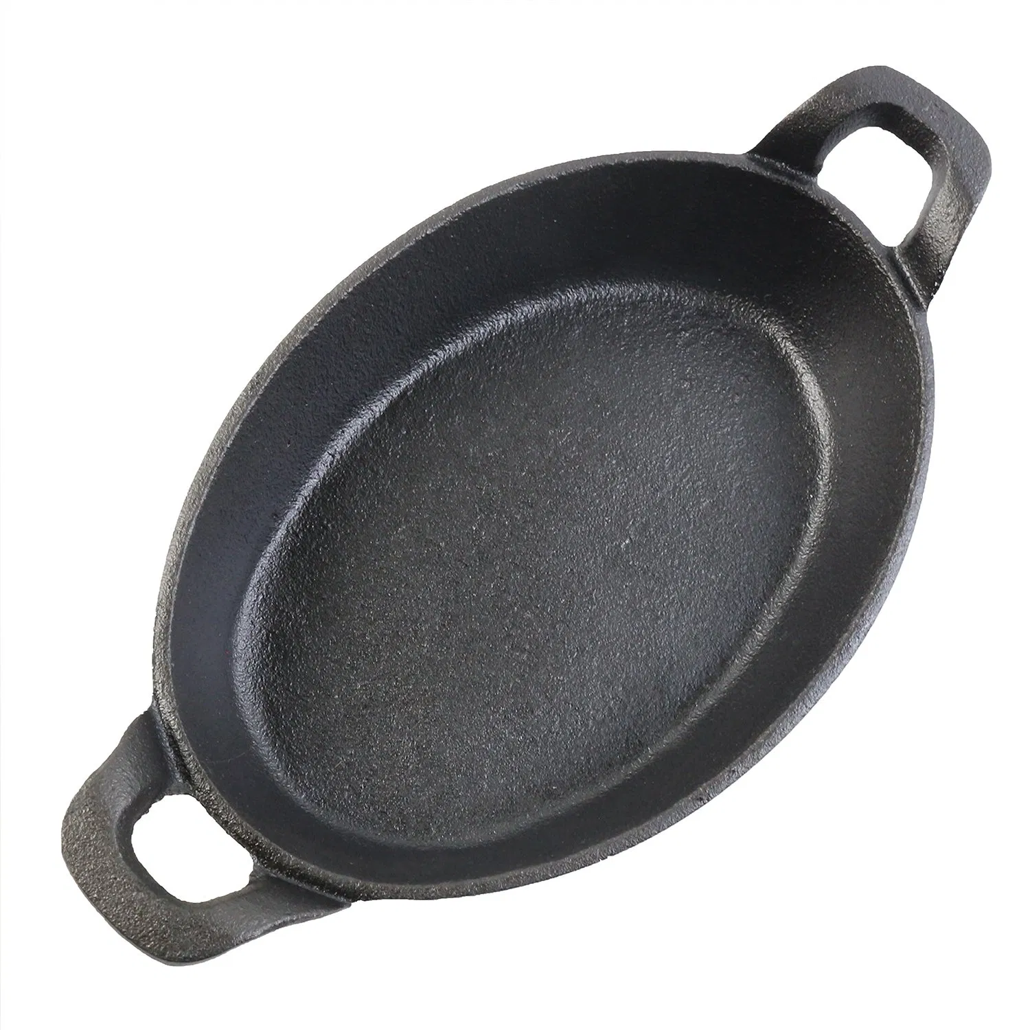 Чугунная овальная гриль-сковорода с антипригарным покрытием