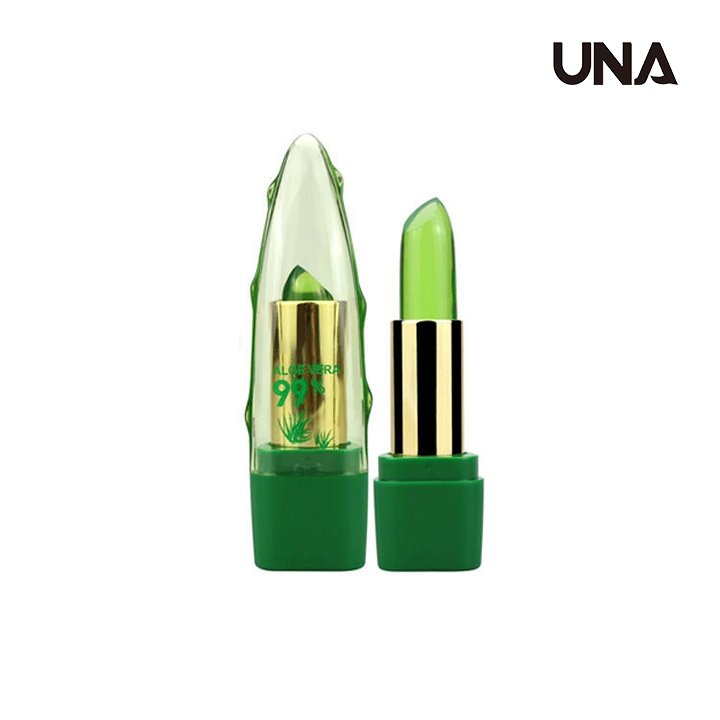 Aloe Vera Gel Moisturizing Lip Balm Naturally Hydrating Plant Essence Lipstick Green Jelly Lipstick Repair Dry Lips Waterproof
