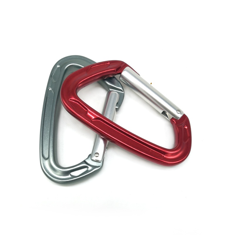 25kN Aviation Aluminum Alloy D-Shaped Mountaineering Carabiner Outdoor Mountaineering Automatic Buckle Rock Climbing Quick Hanging Hand Lock