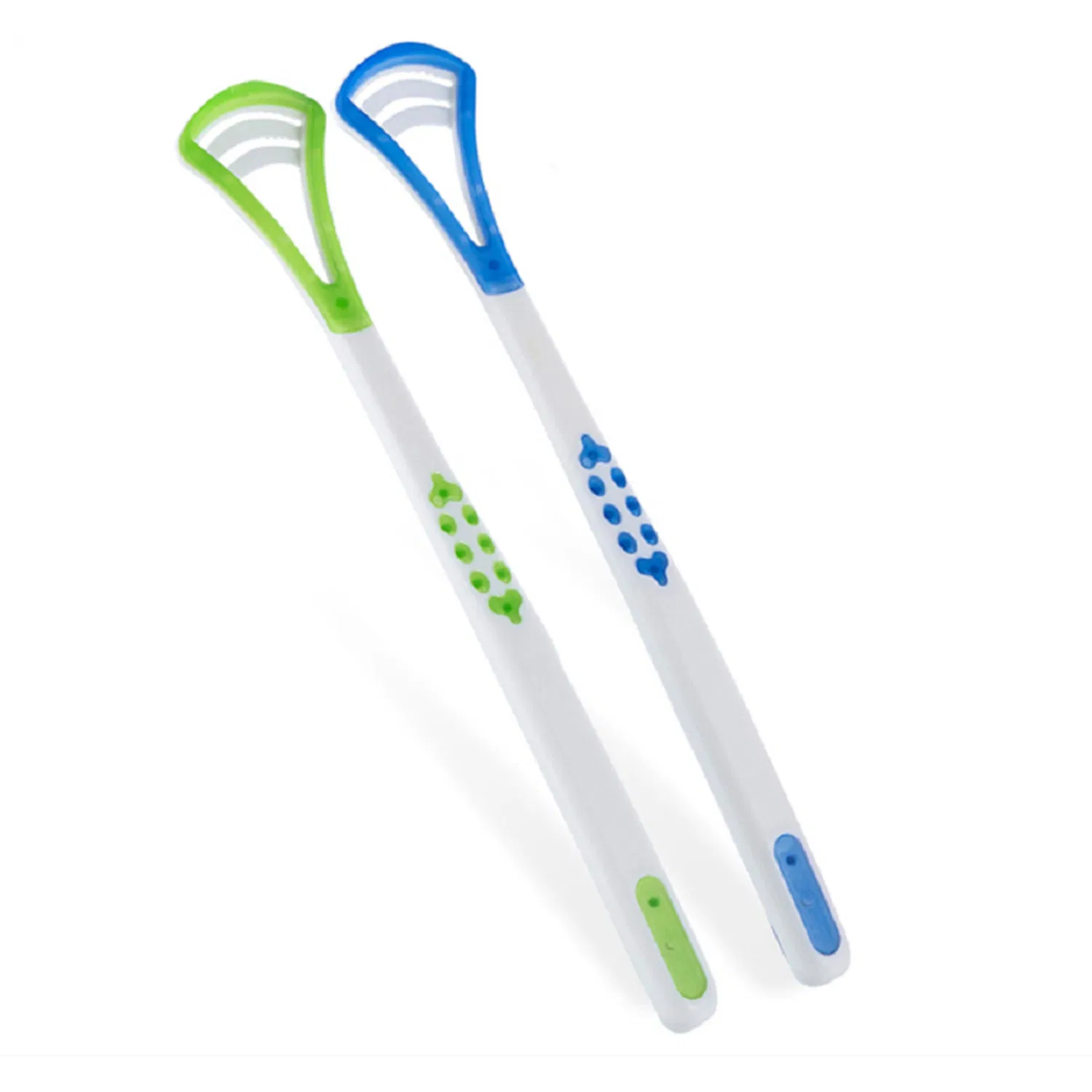 Silicone Custom Tongue Scraper with Plastic Handle