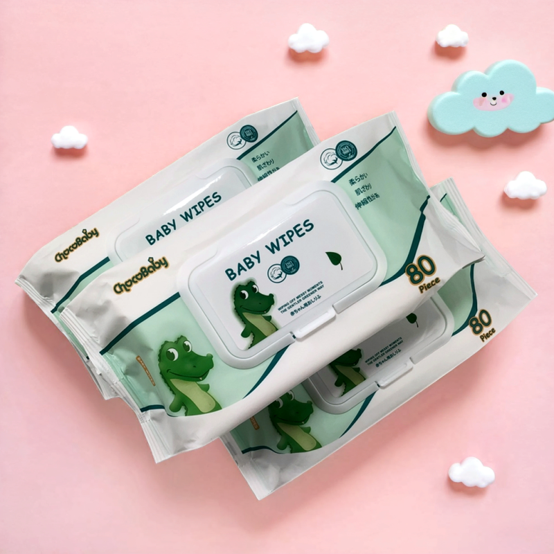 Private Label Biodegradable Flushable Wet Baby Tissue Soft Non-Woven Baby Skin Wipe Clean Cloth Cotton or Bamboo Baby Wet Wipes