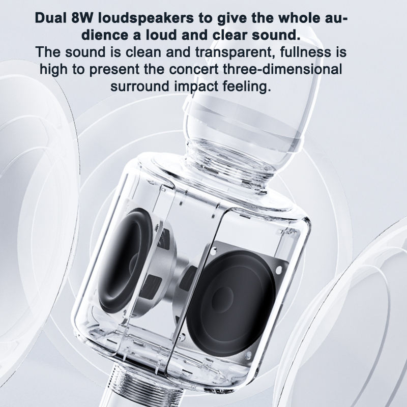 Portable Custom Logo Wireless Bluetooth Microphone for Karaoke and Live Streaming