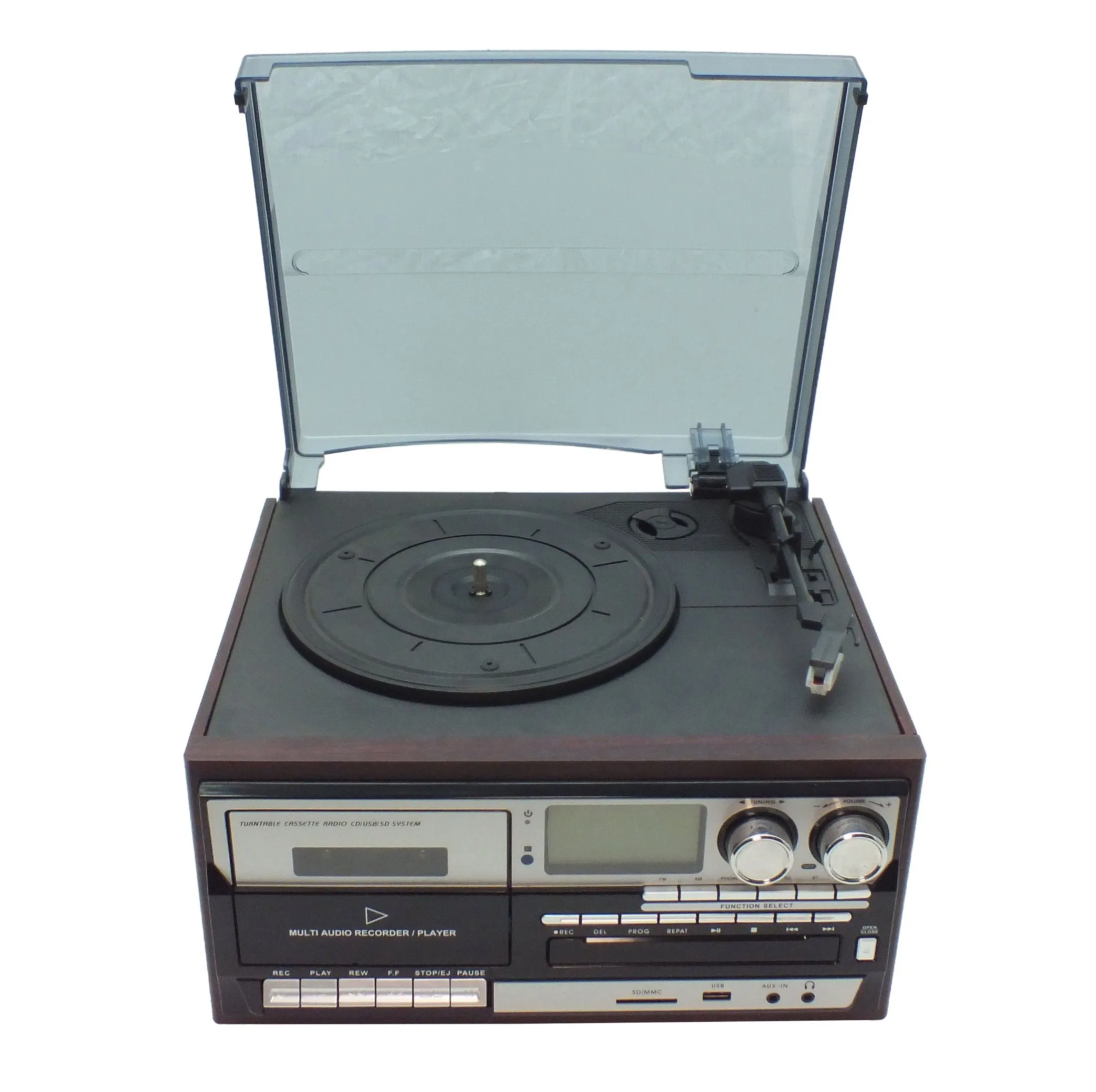 Modern Vinyl Turntable with LED Display and Stereo Sound