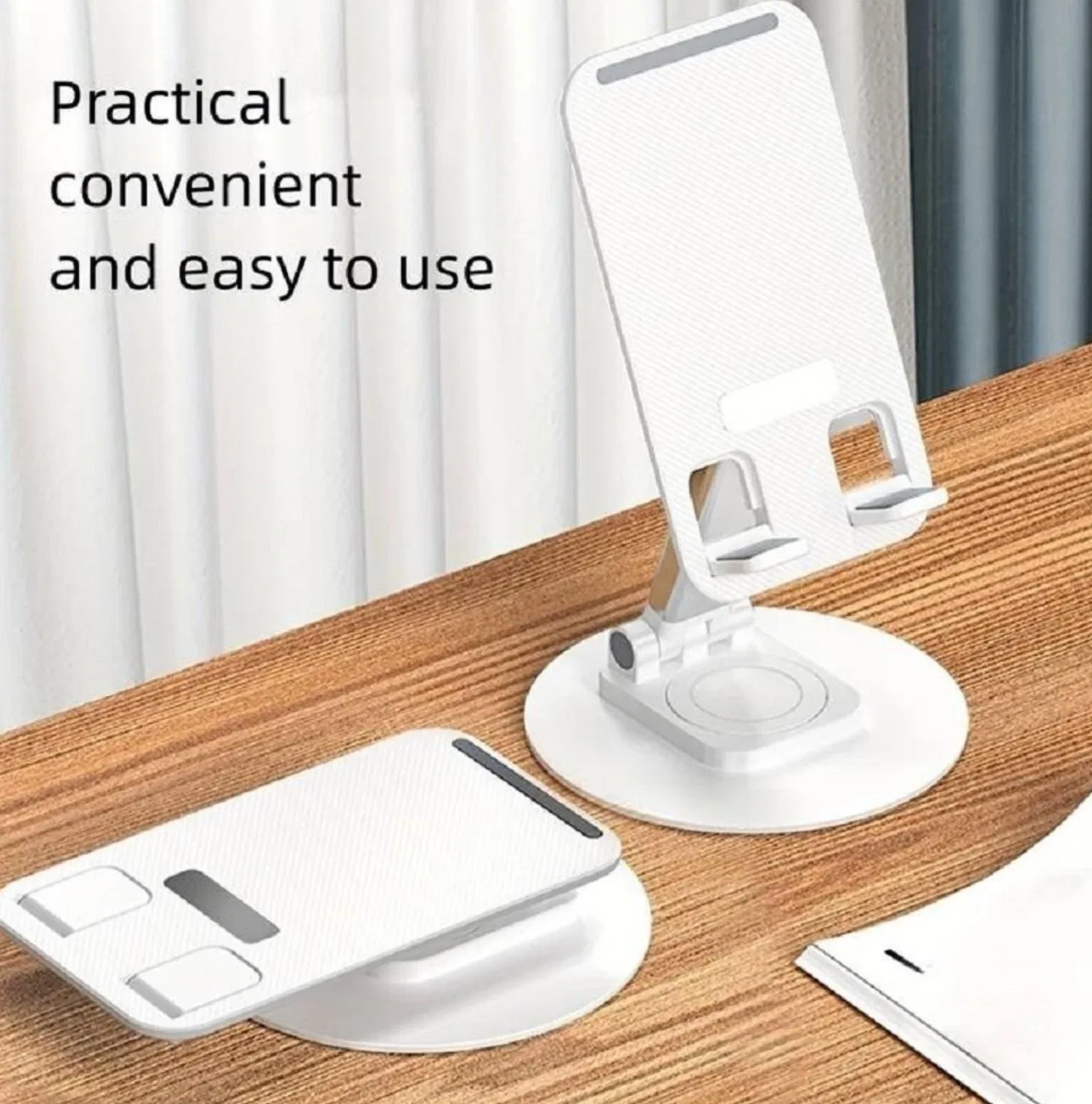 Universal Foldable Desktop Desk Stand Holder Mount for Cell Phone and Tablet Pad