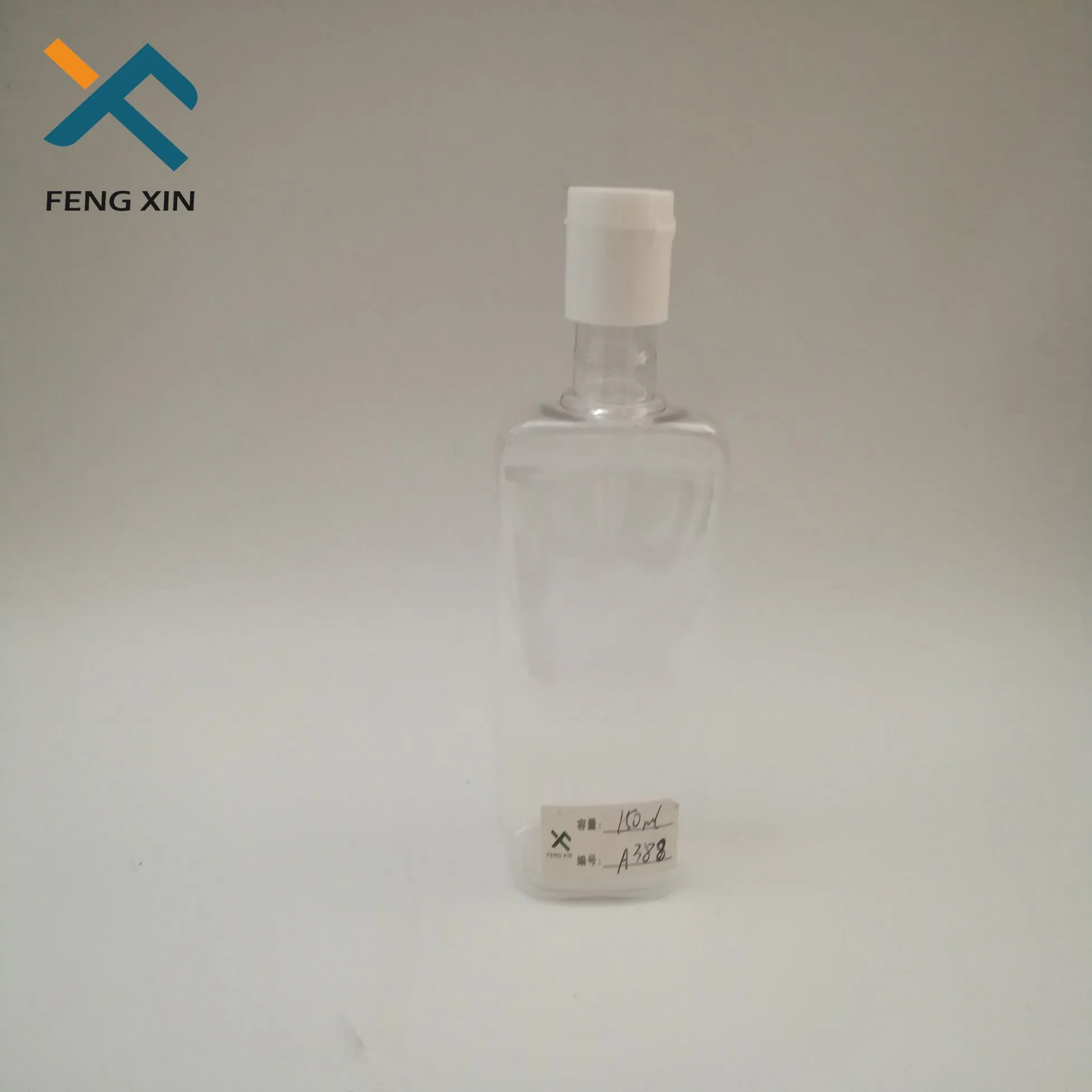 Personal Care Clear Color 300ml Square Plastic Shampoo Bottle