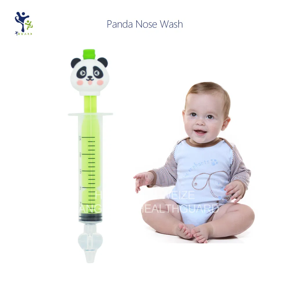 Free Sample BPA Free 10ml Exclusive New Panda Syringe Nasal Washer Nasal Irrigator with Soft Silicone Tip