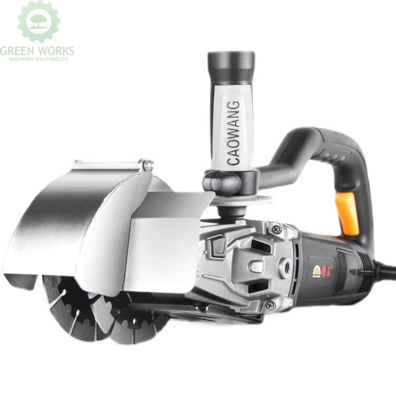 Best King Electric Wall Grooving Cutting Machine Chaser with 3000W for Slotting Brick Granite Marble Concrete Grooves with 2PC 156mm Saw Blade Tool