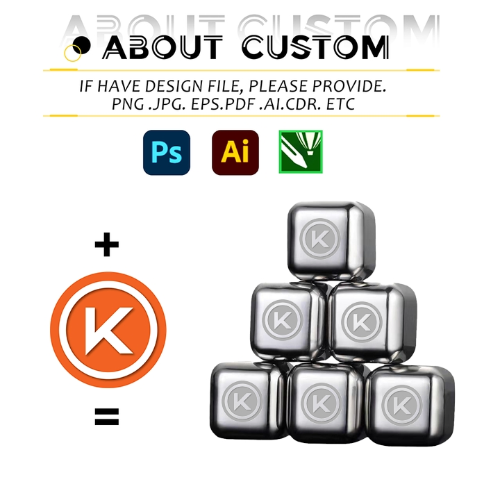 Металлические кубики льда 304 с логотипом для напитков