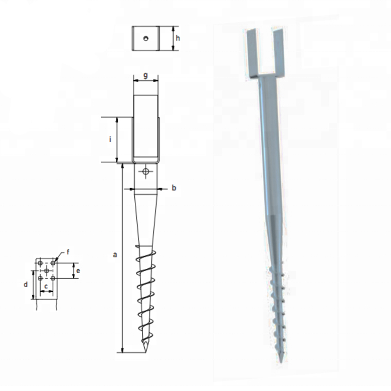 Стальной грунтовый анкер для теплиц