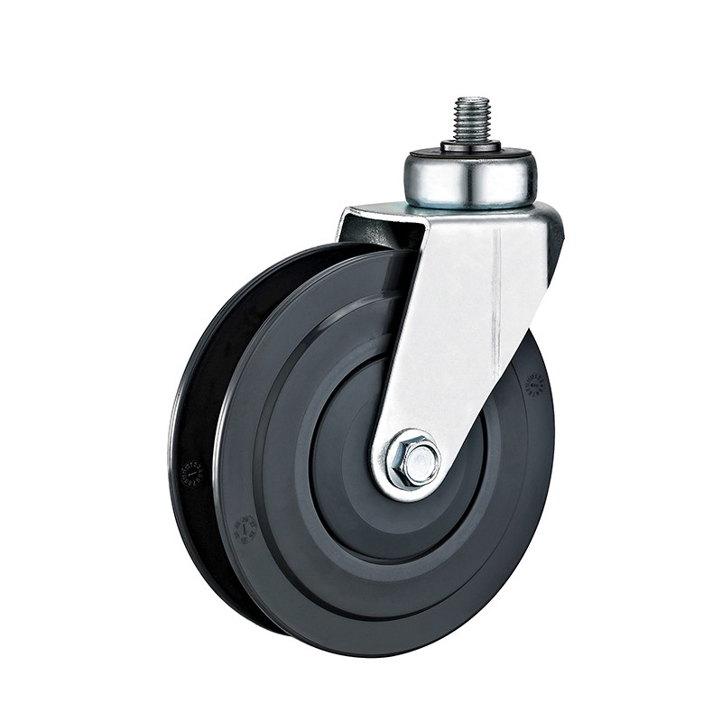 4'' 5'' Medium Duty Shopping Trolley Caster Wheels Market Trolley Two-Disks PU Elevator Castors Shopping Cart Wheels