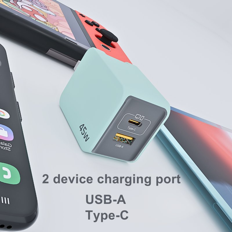 45W Super Fast Charger Travel Power Adapter Mobile Phone Wall Charger Us Foldable Plug for America Japan Canada