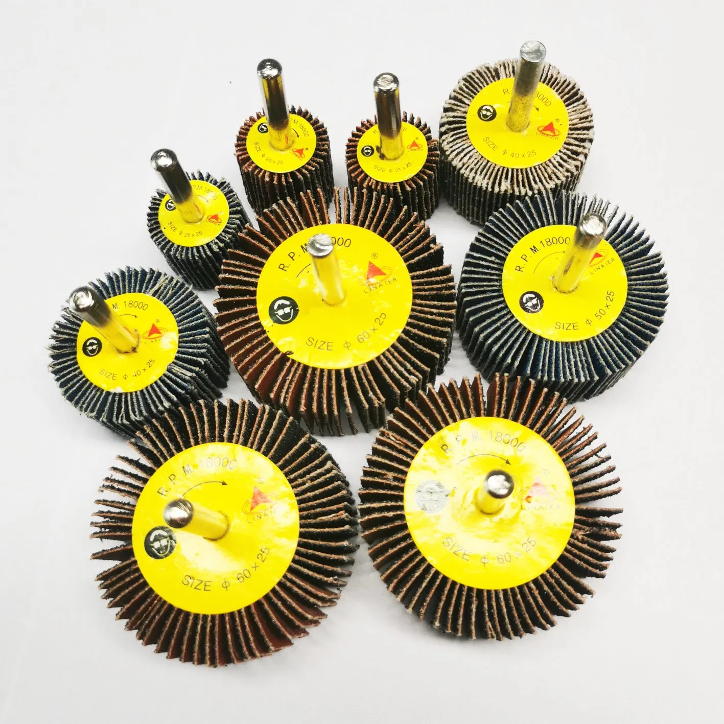 Абразивные лепестковые круги с хвостовиком из оксида алюминия