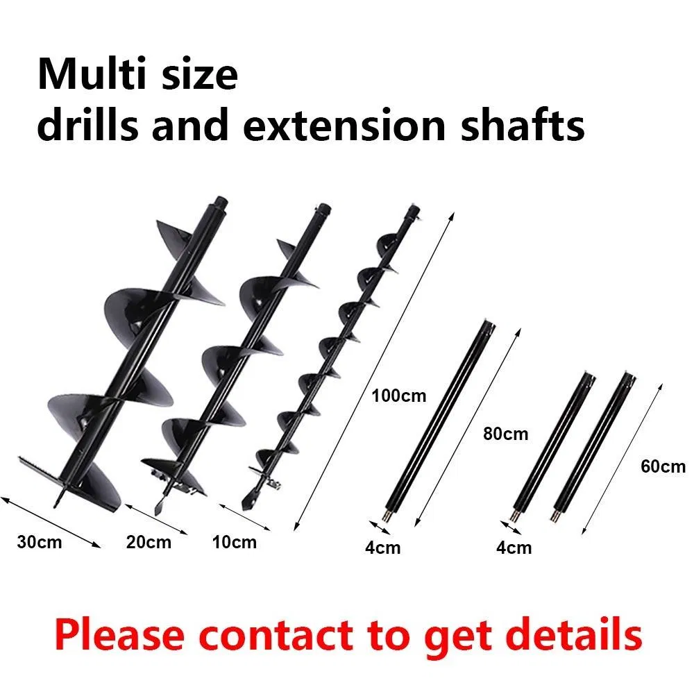 Garden 71cc 2HP 2-Stroke Engine Gasoline Ground Earth Auger Drill / Drilling Digger / Earth Augers / Post Hole Digger with Double Handle (GD720)