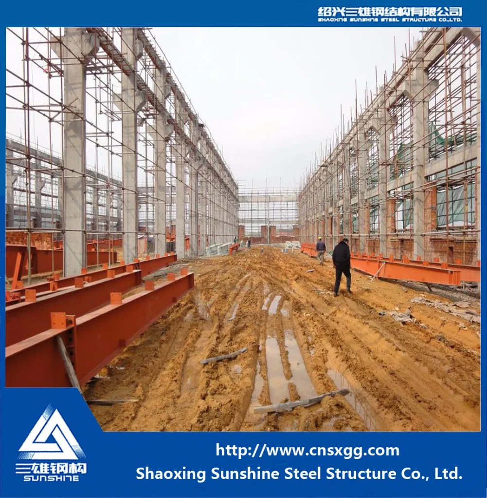 Light Steel Structure Made of Steel Beam Use on Workshop