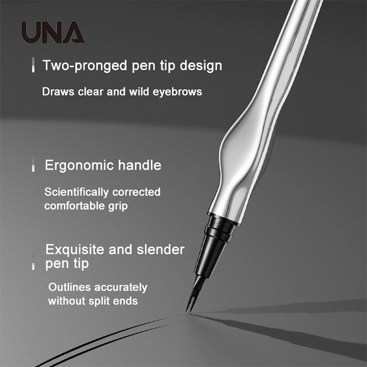 2 Tips Slim Eyebrow Makeup Tools Long Wear 2 Forks Micro Wild Eye Brow Pencil Custom Logo Liquid Gel Eyebrow Gel Waterproof