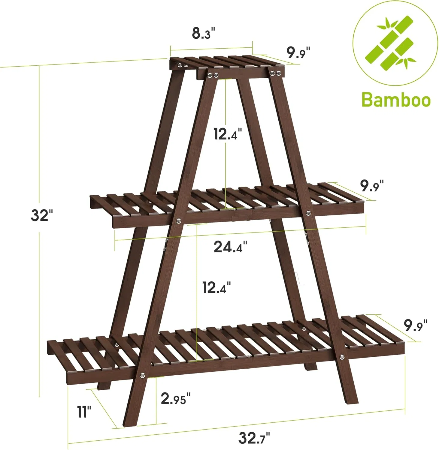 Bamboo Home Creative Balcony Succulent Plant Shelving Flower Racks