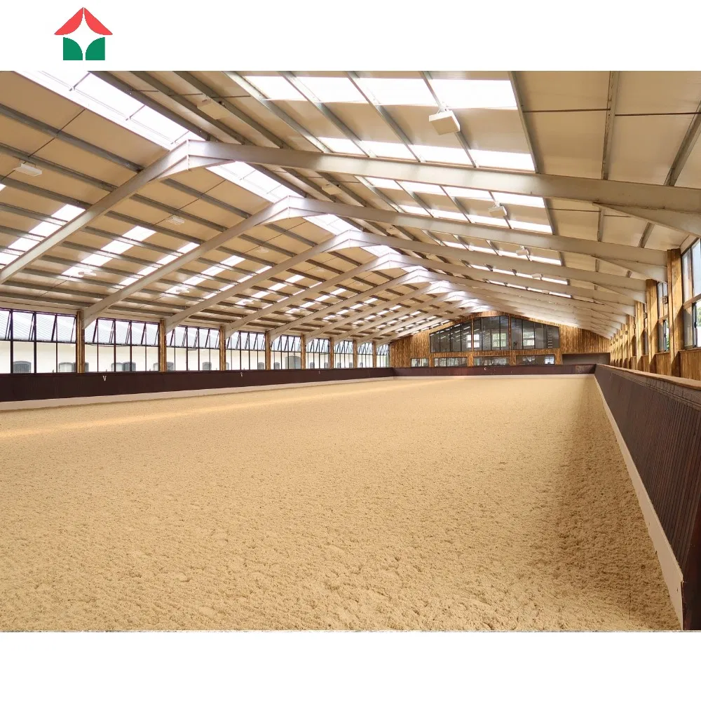 Strong Prefabricated Steel Sturctures Covered Indoor Horse Riding Arena