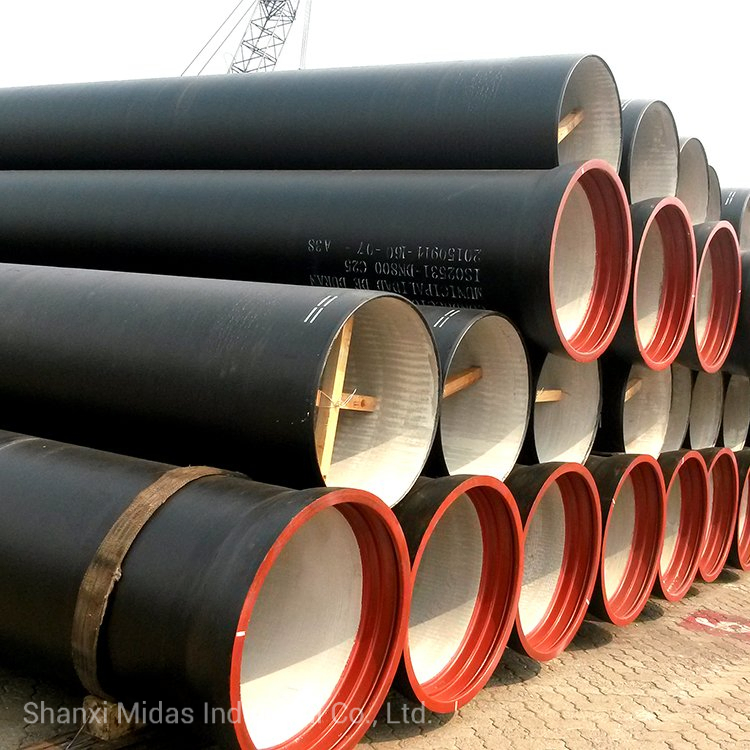 ISO2531 Black Ductile Cast Iron Pipe 300mm for Drinkable Water