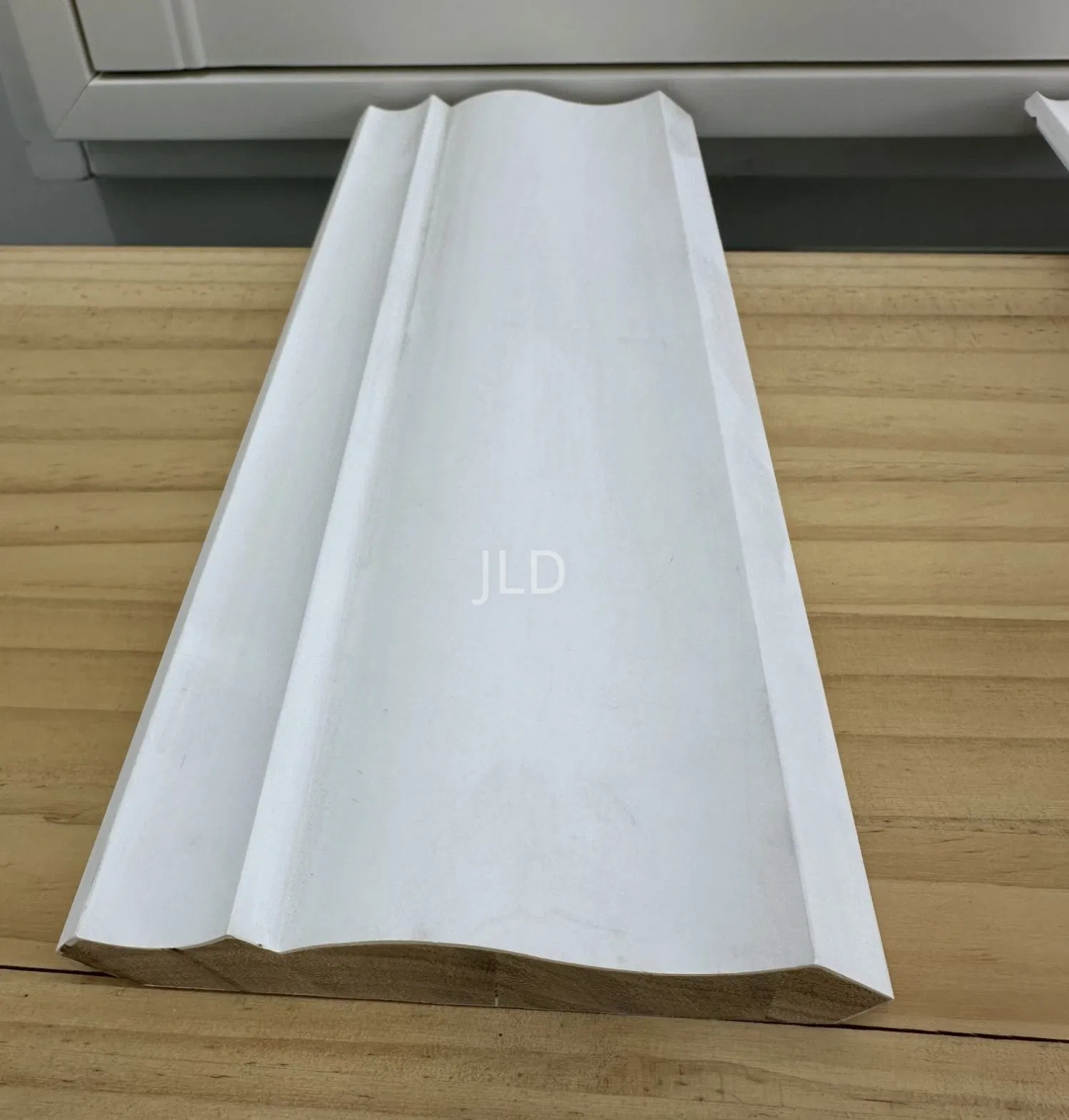 Home Ceiling White Primer Pine Wood Crown Moulding Skirting Trim Board